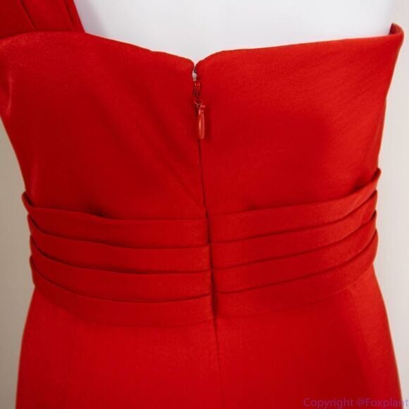 BCBGMaxAzria Palais One Shoulder‎ Cocktail Prom Dress, jewel red, size 8 - Picture 14 of 16